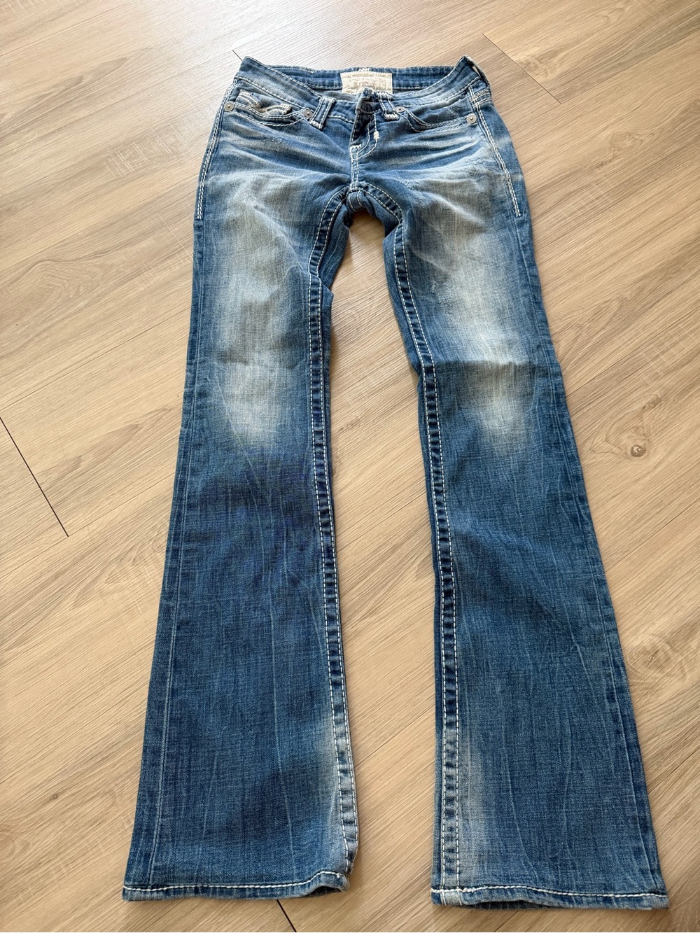 Big Star Women's Faded Blue Flare Jeans